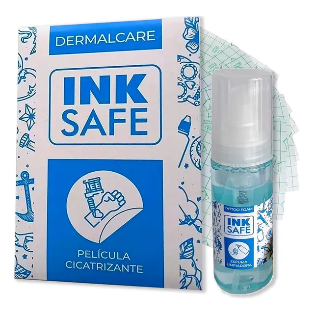 Kit Cuidado De Tatuaje Espuma Y Parches Cicatrización Tattoo