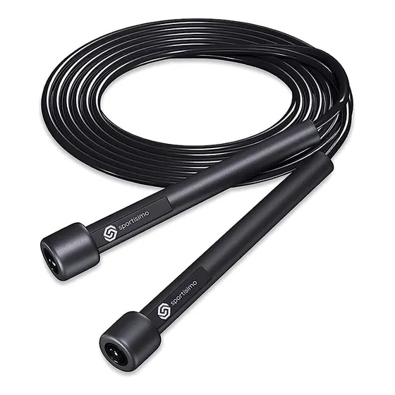 Soga para saltar ajustable Genérica Cuerda de velocidad color negro