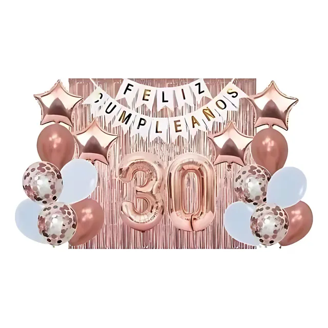 Combo De Globos Cumpleaños Súper Completo Decoración Números