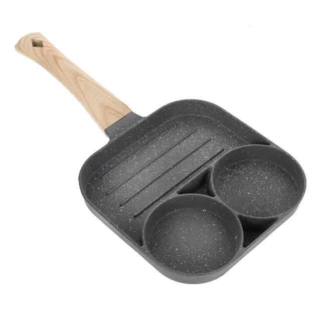 Sarten Antiadherente 3 En 1 Mini Parrilla Huevos Arepas