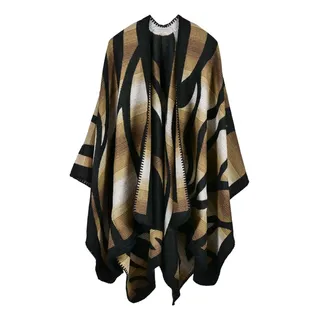 Chal Wrap Scarf Elegante Open Front Poncho Cape Swing Café Chal Wrap Scarf Elegante Open Front Poncho Cape Swing Café