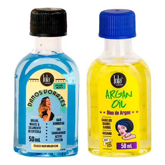 Lola: Oil Danos Vorazes Reparador 50ml & Oléo Oil Argan 50ml