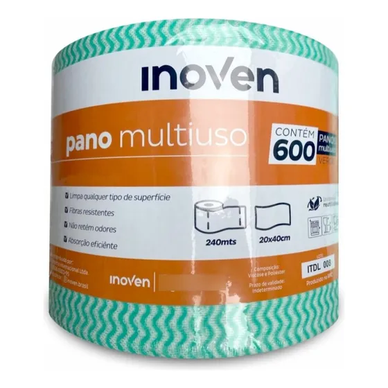 600 Panos Multiuso Luxo Tipo Perfex Mr. Plus 20x40cm Inoven