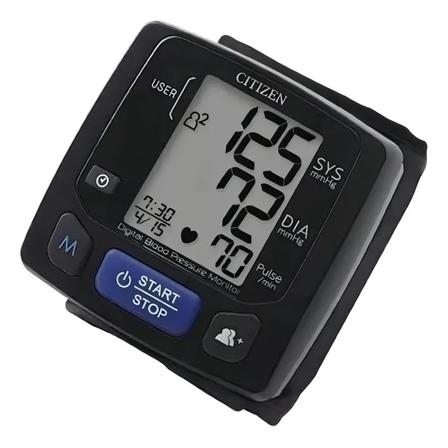Monitor de presión arterial digital de muñeca automático Citizen CH-618 negro