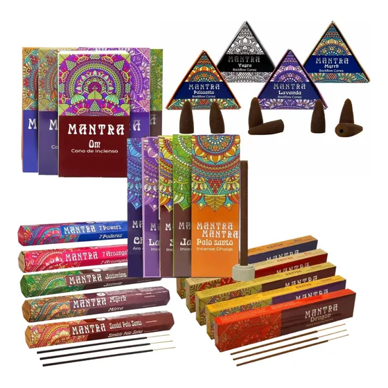 Kit Emprendedor Mantra Sahumerios Conos Dhoop 25 Unidades Fragancia