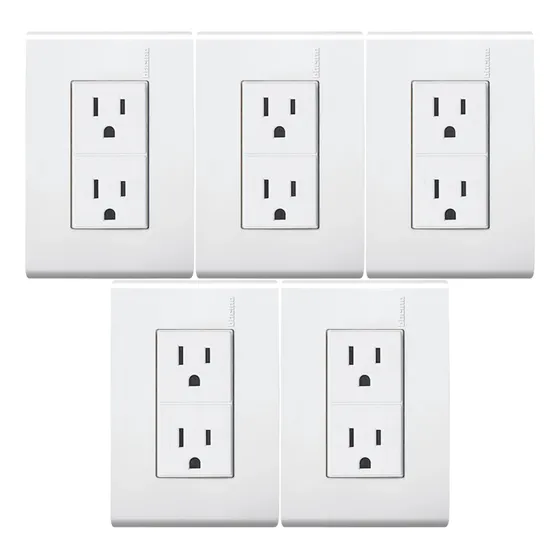 Contacto Dúplex Modus Restyle Blanco Bticino E6028bnr (5 Pz)