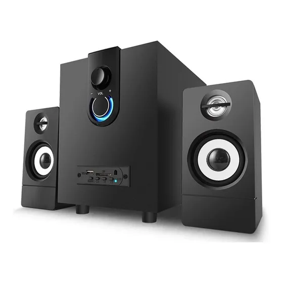 2.1 Altavoz Multimedia Madera Activo Para Subwoofer Casa