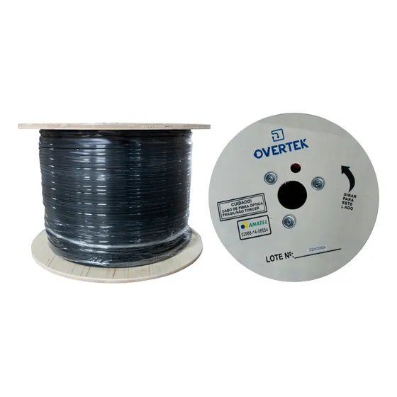 Fibra Óptica Drop 1km 1fo Overtek 1000m Homologado Anatel