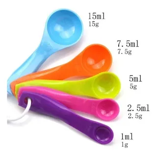 Colheres Colher Medida Medidoras Para Cozinha 5 Colheres Cor Colorido Colheres Colher Medida Medidoras Para Cozinha 5 Colheres Cor Colorido
