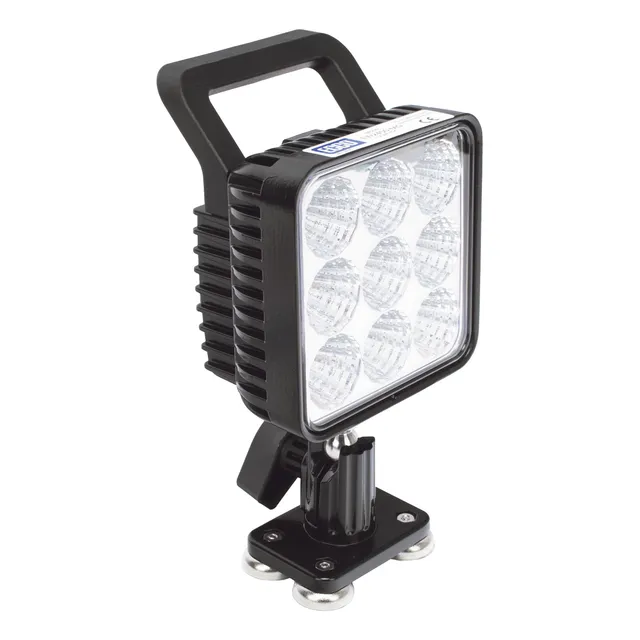 Lámpara De Trabajo De 9 Led, Montaje Giratorio Magnético, 12