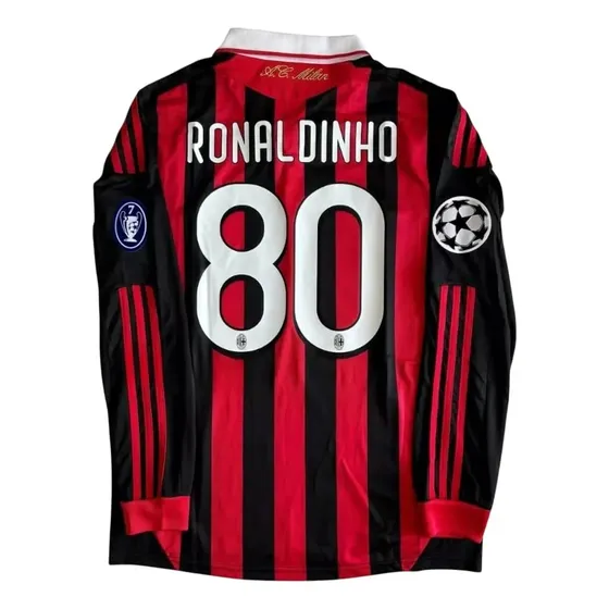 Camiseta Milán 2009/2010 Ronaldinho Retro Playera