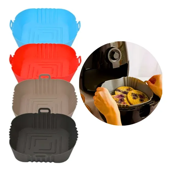 Bandeja Silicona Freidora De Aire Airfrayer 14x14cm X4 Un
