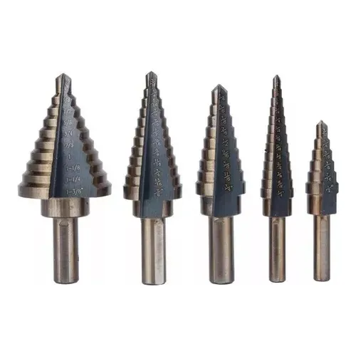 Brocas Conicas Pino Paso A Paso Cobalto + Maleta 