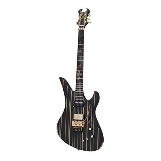 Guitarra Synyster Gates Custom-s - Negra Con Rayas Doradas