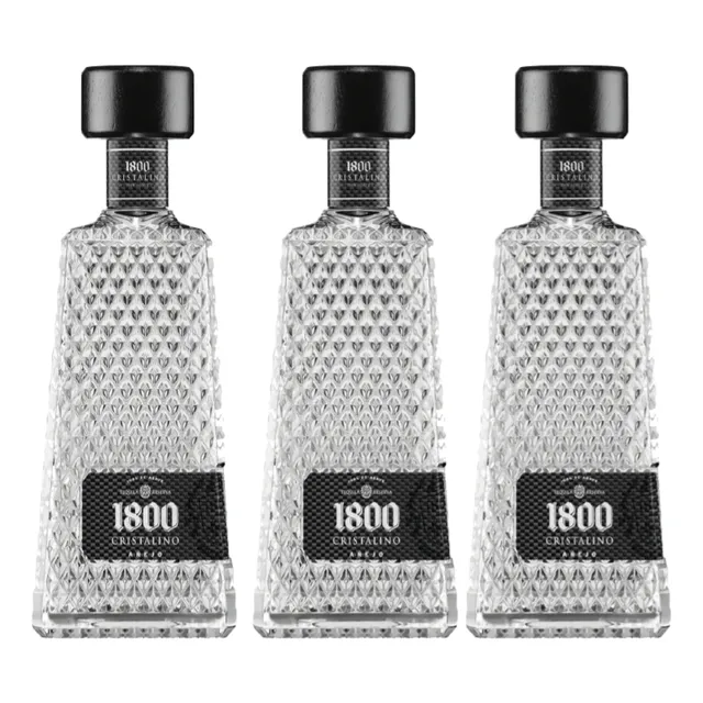 3 Tequila 1800 Cristalino 700 Ml