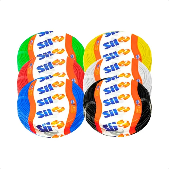 Fio 6,0 Mm Sil Cabo Flexível Com 100m Metros Diversas Cores