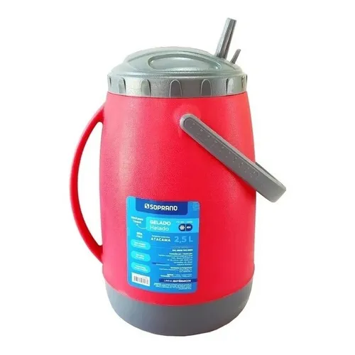 Termo Bidon Termico Soprano 2.5 Litros Pico Vertedor Terere Color Rojo