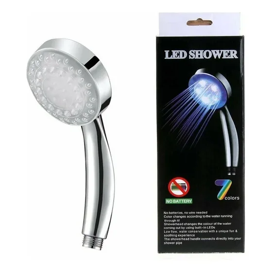 Multi Color 7 Cores Mudando Led Luz Brilhante Chuveiro