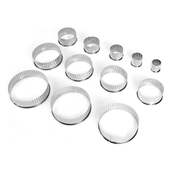 Molde For Cortar Masa, 12 Piezas Redondas De Acero Inoxidab