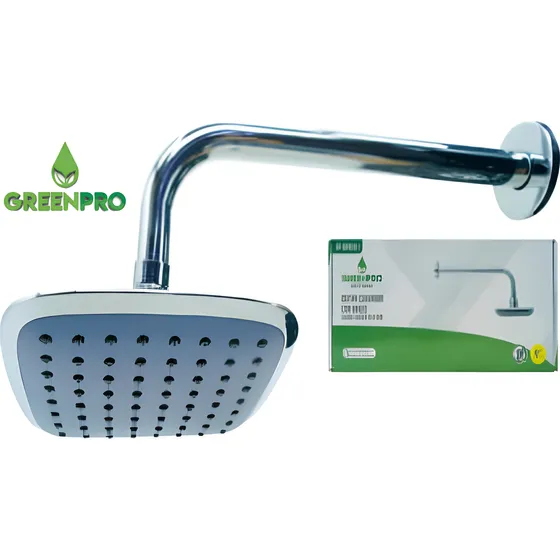 Ducha Regadera Cuadrada 8 Pulgadas Tubo Acero Inoxidable