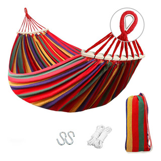 Hamaca Algodón Para Jardín Camping Exterior Portátil Mueble Hamaca Algodón Para Jardín Camping Exterior Portátil Mueble