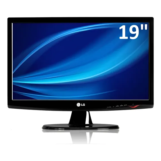 Monitor Lcd 19 Polegadas Widescreen Com Cabos Garantia + Nfe