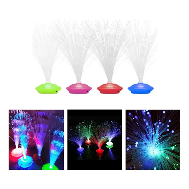 Abajur Fibra Ótica Enfeite De Mesa Festa Neon 10 Unidades