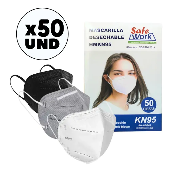 Mascarilla Tapabocas Kn95 5 Capas - 50 Und (+colores)