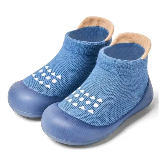 Zapatos Tipo Calcetines Para Bebes Azul Detalle Relieve