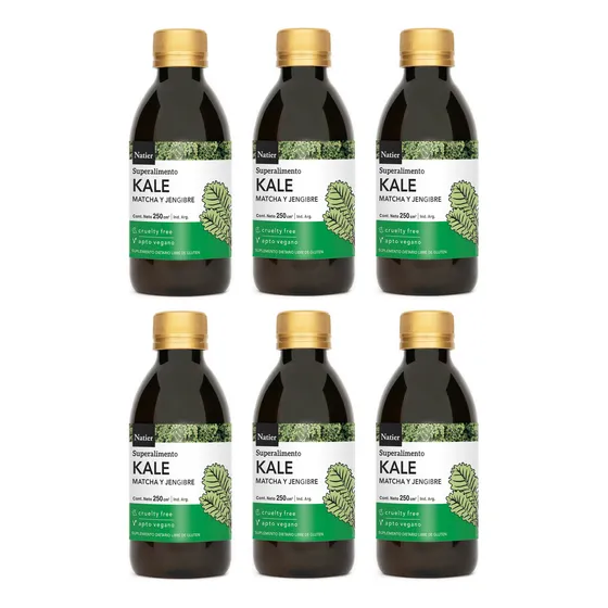 Natier X6 Jugo Kale Matcha Jengibre Suplemento Vegano 250 6c