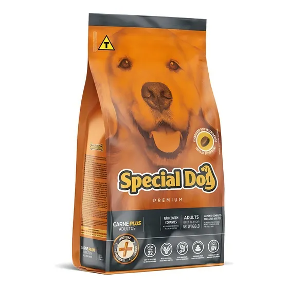 Alimento Special Dog Premium para cão adulto todos os tamanhos sabor carne plus em sacola de 20kg
