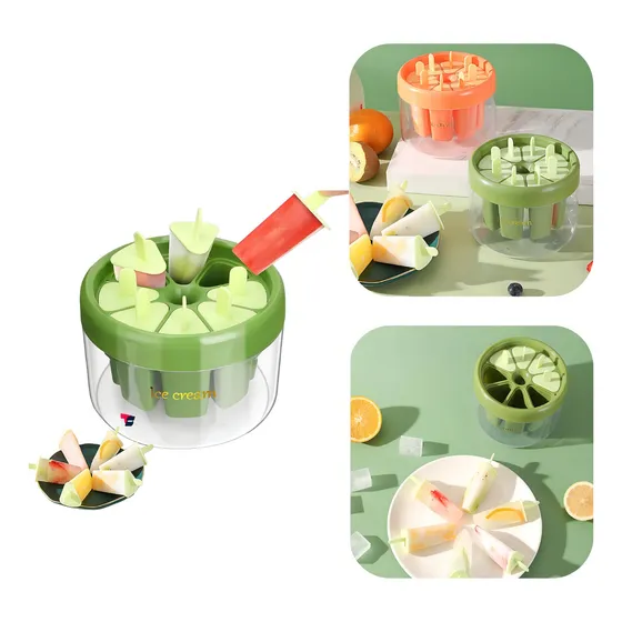 Molde Para Paletas De Helados Ideal Bebés Niños Practico Color Verde