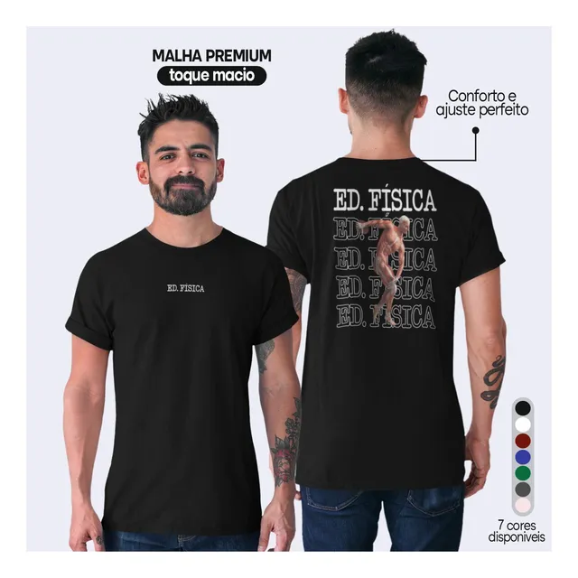 Camiseta Educação Física Camisa Curso Educação 100% Algodão