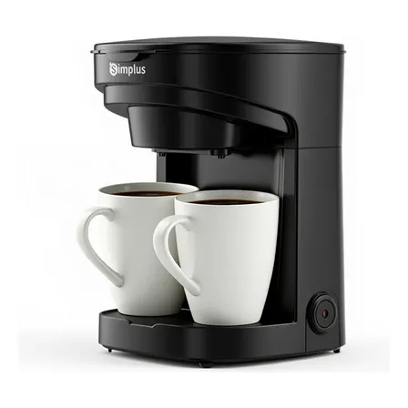 Simplus Cafeteira Elétrica 450w Compacta Duo1-2xícaras 250ml Preto 127v