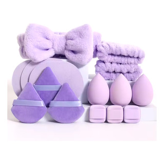 Set Esponjas Maquillaje, Blender Spa Facial Head Band 15pz Set Esponjas Maquillaje, Blender Spa Facial Head Band 15pz