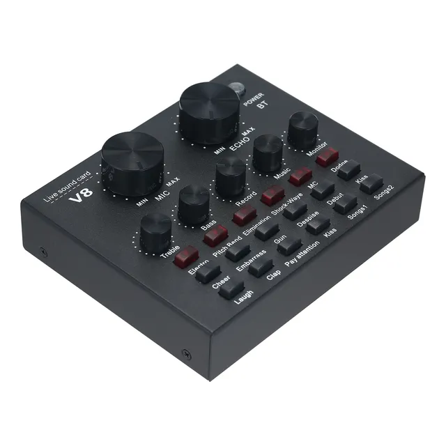 Tarjeta De Sonido Usb V8 Para Móvil/pc: Transmisión Y Grabac