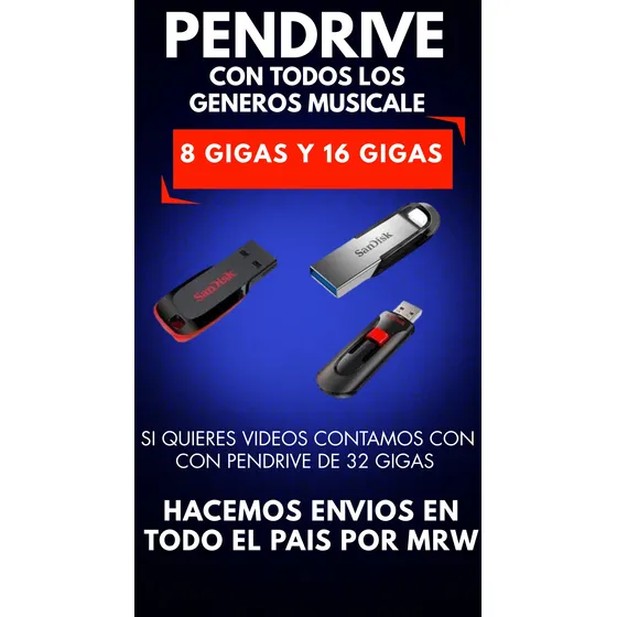 Pendrive Con Musica O Videos