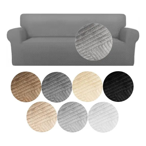 Funda Cubre Sillón Elastizada 3 Plazas Cuerpos Sofa Rayas