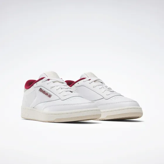 Zapatillas Reebok Club C 85 Blanco Y Rojo Kids