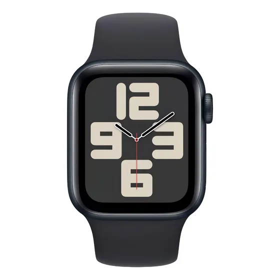 Apple Watch SE GPS • Caja de aluminio color medianoche de 40 mm • Correa deportiva color medianoche - S/M