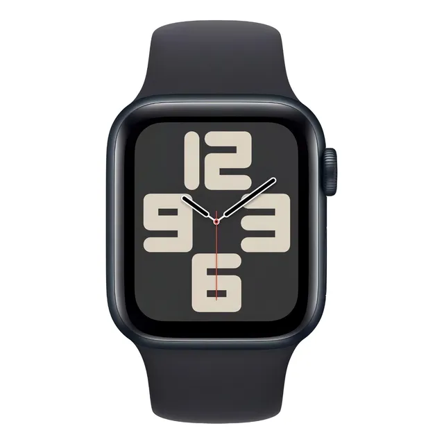 Apple Watch SE GPS • Caja de aluminio color medianoche de 40 mm • Correa deportiva color medianoche - S/M