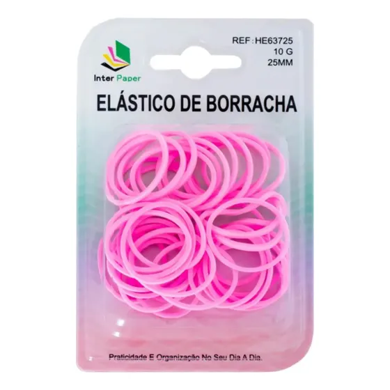 Elástico Borracha Colorido Tons Pastéis 40uni 10g 25mm Lindo