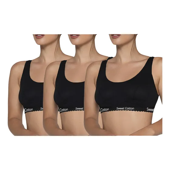 Pack X3 Top Deportivo De Algodón Sweet Cotton Multicolor