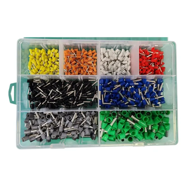 800pcs Terminales Aisladas (ferrules) Conectores De Cable Color Azul