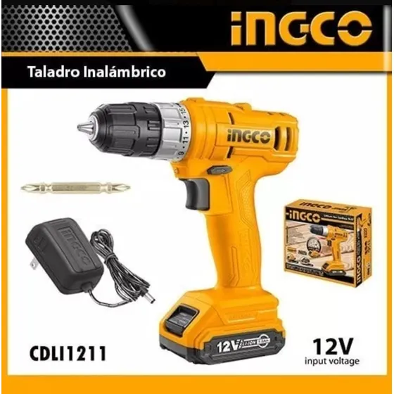 Taladro Atornillador Inalambrico 12v Ingco 20 N.m 3/8