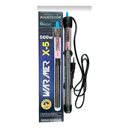 Aquecedor Termostato Para Aquário Ocean Tech Warmer X-5 500w 500l 127v 500 W