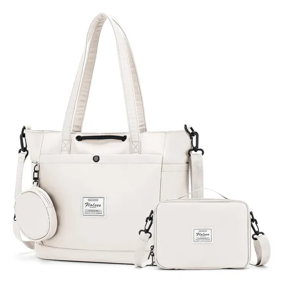 Bolso De Viaje Acuático Casual Para Mujer Blanco Crema