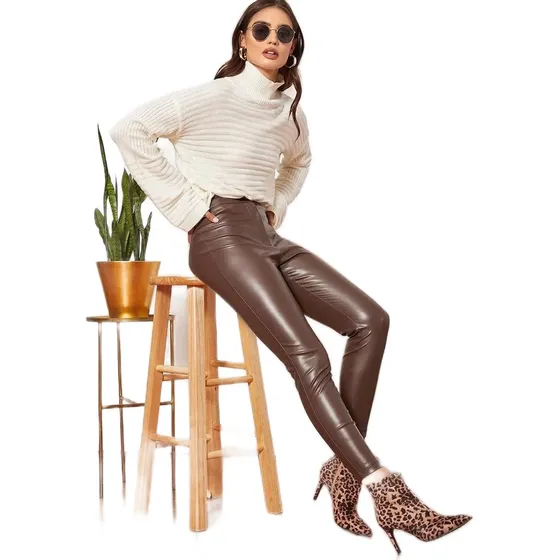 Pantalón Cuerina Importados Shein Dama