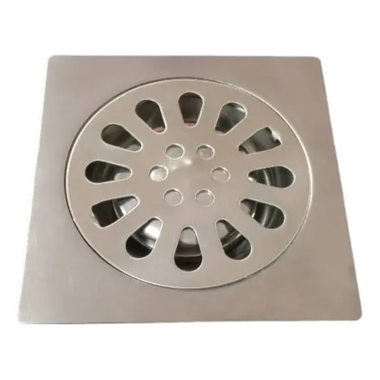 Desague Para Baño Rejilla Anti-olor Centro Piso Acero 4x4