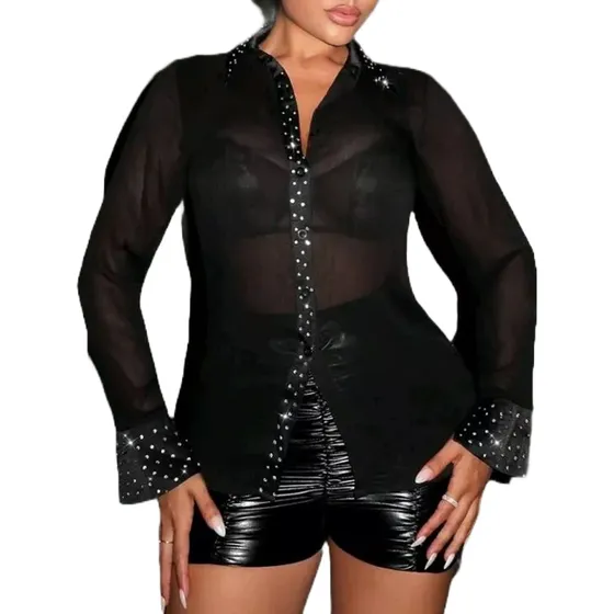 Shein Clasi Blusa Elegante De Fiesta 